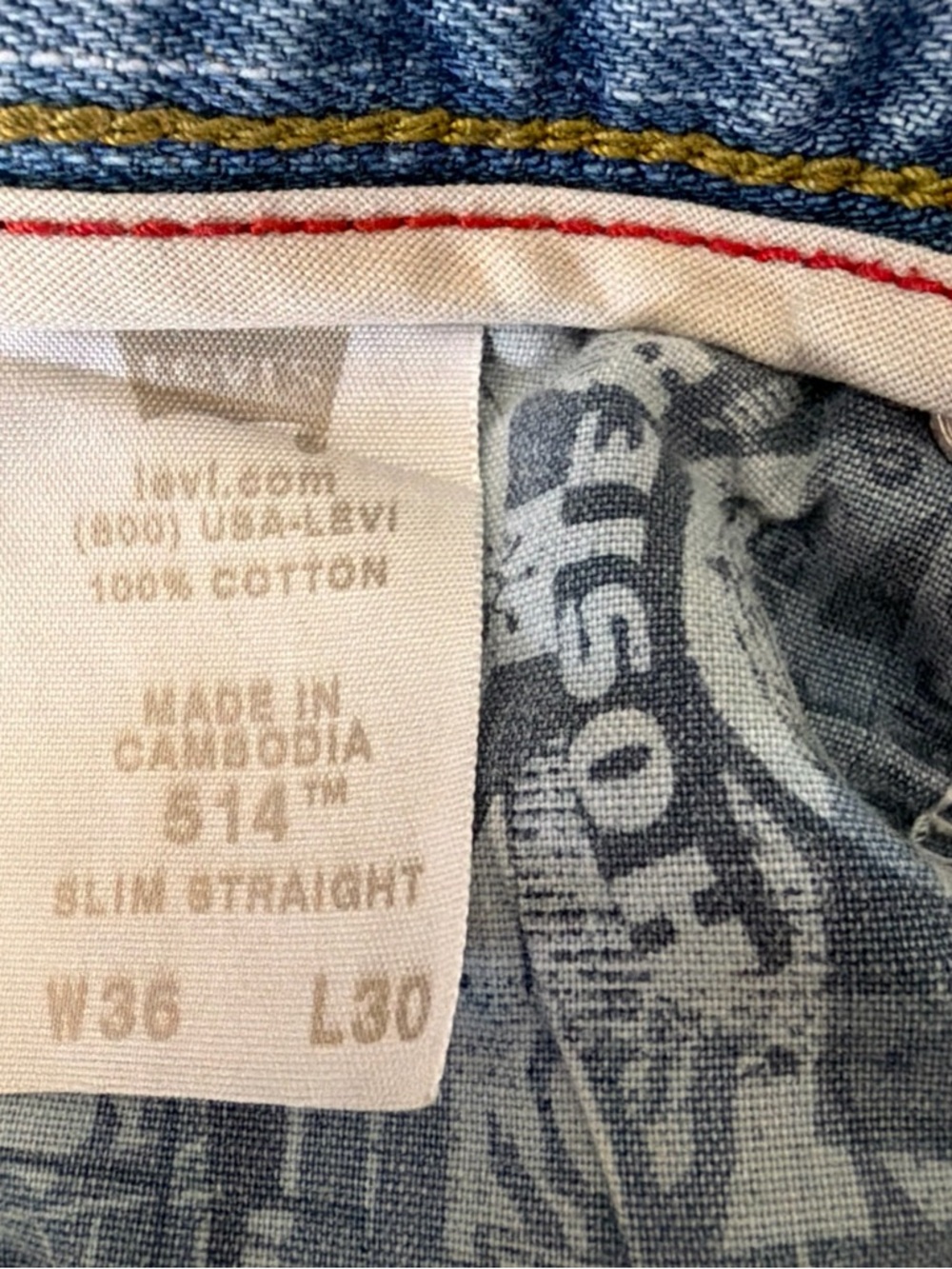 LEVI’S The Original Jeans Men's Waxed Slim Straight Denim 514 Light Blue Jeans - Picture 9 of 13